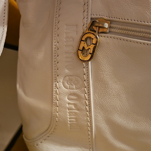 Marino Orlandi White Leather Satchel - Picture 3 of 13